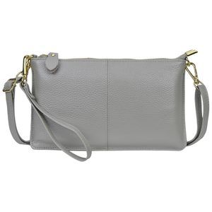 Genuine Leather Crossbody Wristlet, Handbag, Chic Shoulder Bag :>